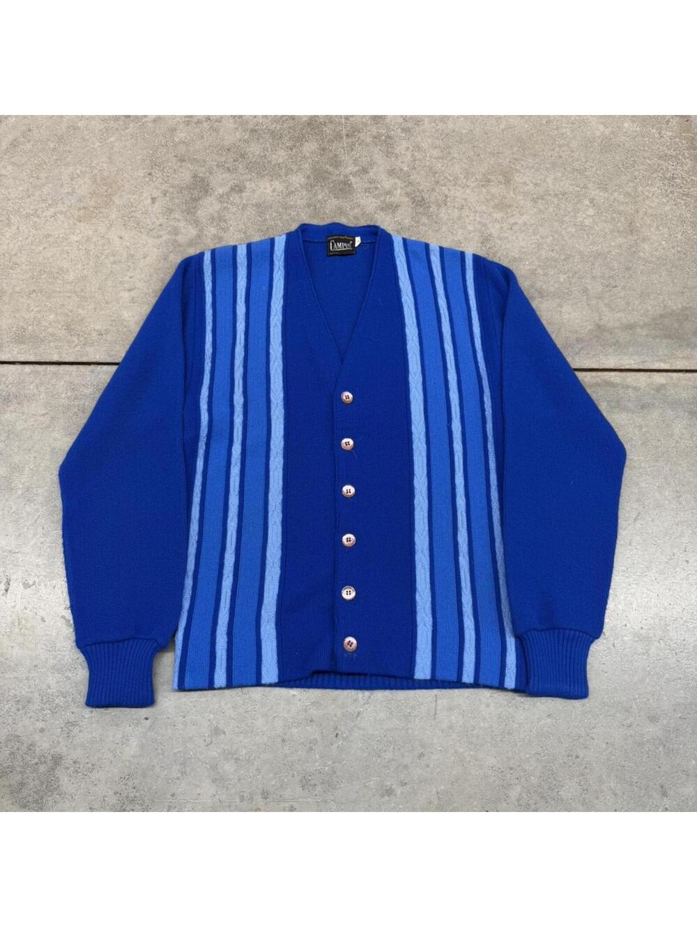 vintage campus made in usa cardigan knit sweater size small